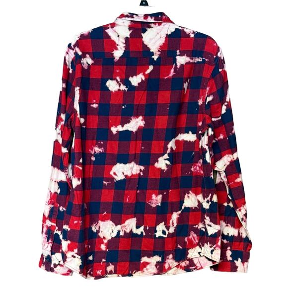 The RAIL bleach plaid shirt thick long sleeve as seen on Blackish red blue men L - Picture 2 of 5